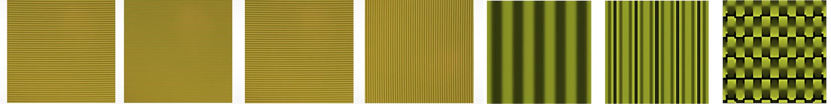 1×4、2×2级联光栅分束器中一级、二级光栅在线偏振光下形貌